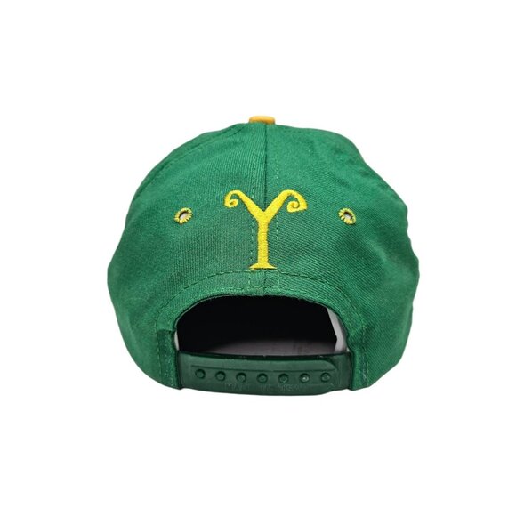 Vintage 90s Yaga Snapback Hat Cap Green Yellow Adjustable Streetwear 90s Fashion - Picture 5 of 12